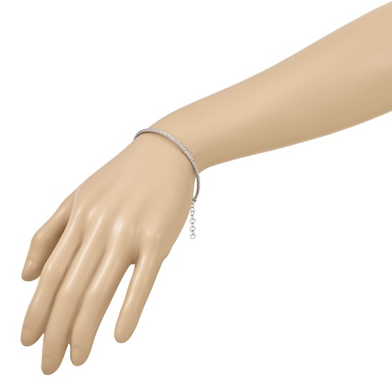 Herco 14K Polished Diamond-cut Twisted Wire w/ 1in Ext. Bracelets