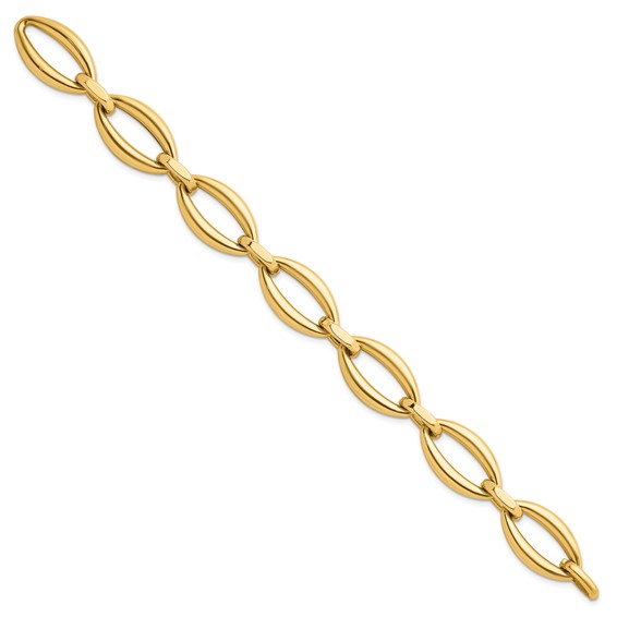 Herco 14K Polished Fancy Oval Link Bracelet