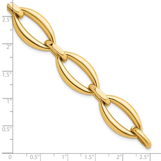 Herco 14K Polished Fancy Oval Link Bracelet