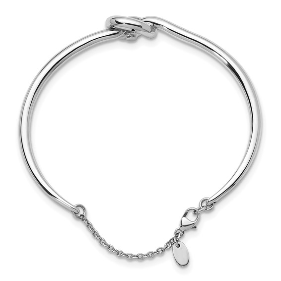 Herco Gold Love Knot Bangle with Safety Chain