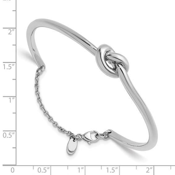 Herco Gold Love Knot Bangle with Safety Chain