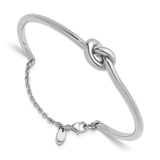 Herco Gold Love Knot Bangle with Safety Chain