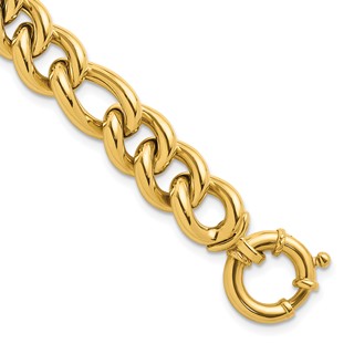 Herco 14K Polished 10.75mm Figaro Chain Bracelet
