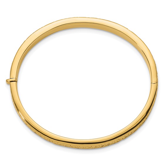 HERCO Gold Textured Hinged Bangles