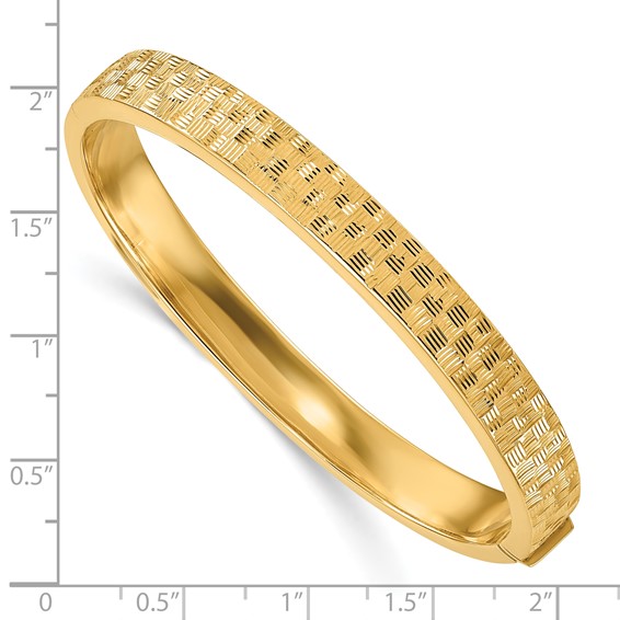 HERCO Gold Textured Hinged Bangles