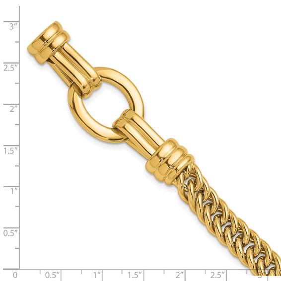 Herco 14K Polished Fancy Oval and Curb Link Bracelet