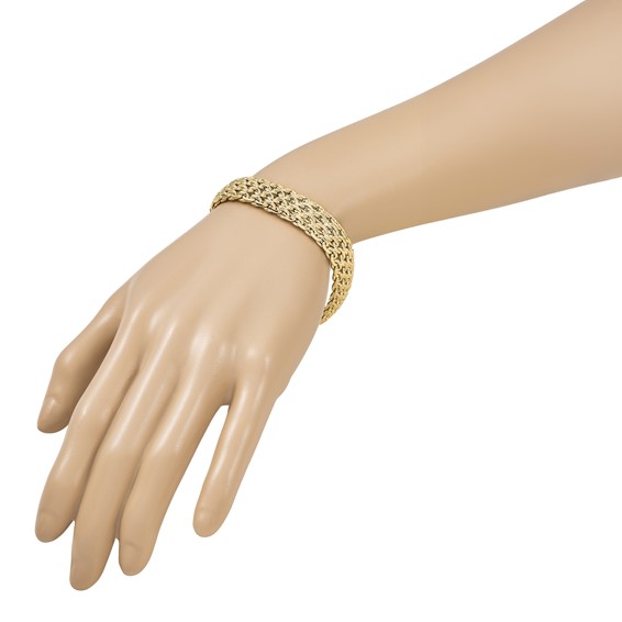 Herco 14K Polished Fancy Woven Chain 7.5 Inch Bracelet