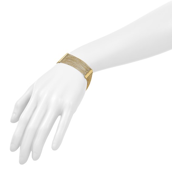 Herco 14K Polished and Brushed Fancy Multi-strand 7 Inch Bracelet