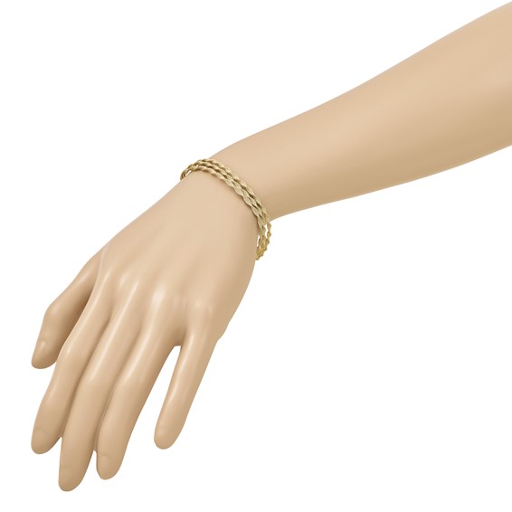 Herco 14K Polished Fancy Twisted Chain 3-Strand 7.25 Inch Bracelet