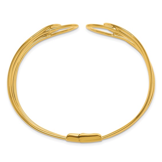 Herco 14K Polished Fancy Hinged Cuff Bracelet