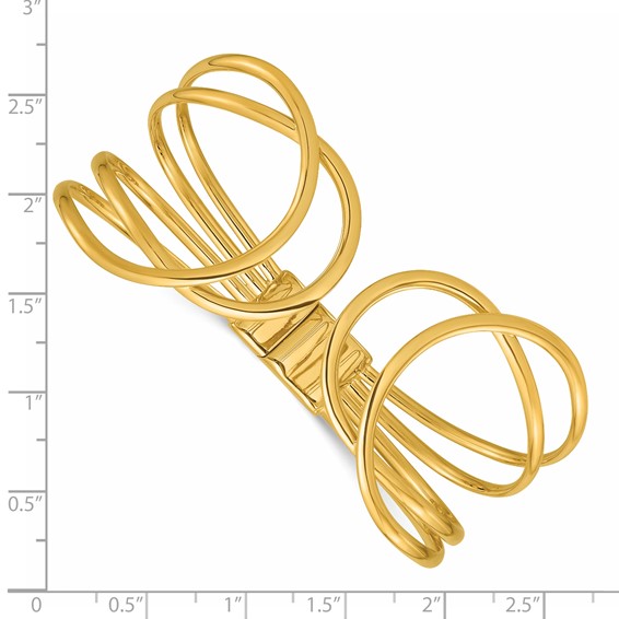 Herco 14K Polished Fancy Hinged Cuff Bracelet