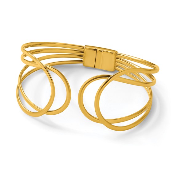 Herco 14K Polished Fancy Hinged Cuff Bracelet