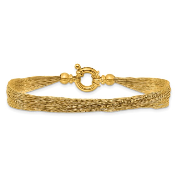 Herco 14K Polished Fancy Multi-strand 7.5 Inch Bracelet