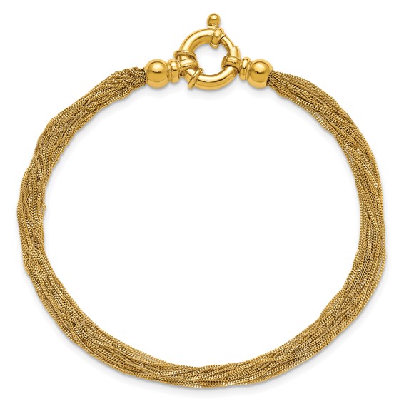 Herco 14K Polished Fancy Multi-strand 7.5 Inch Bracelet