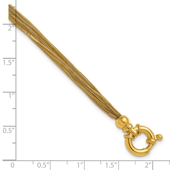 Herco 14K Polished Fancy Multi-strand 7.5 Inch Bracelet