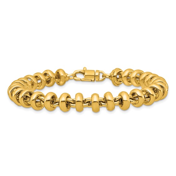 Herco 14K Polished Fancy 7.85mm Link 7.5 Inch Bracelet