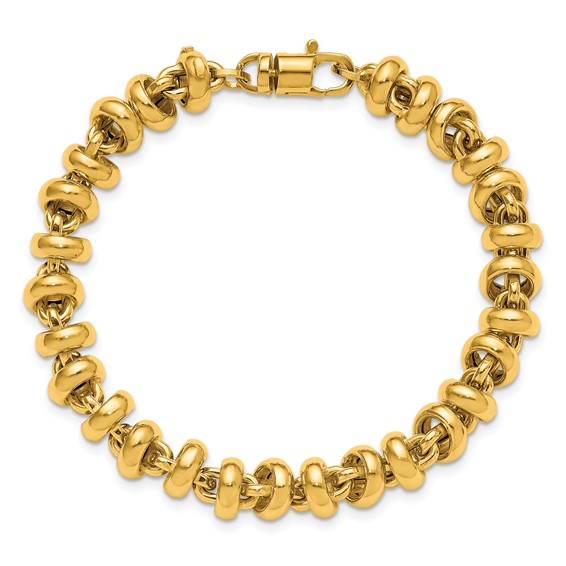 Herco 14K Polished Fancy 7.85mm Link 7.5 Inch Bracelet