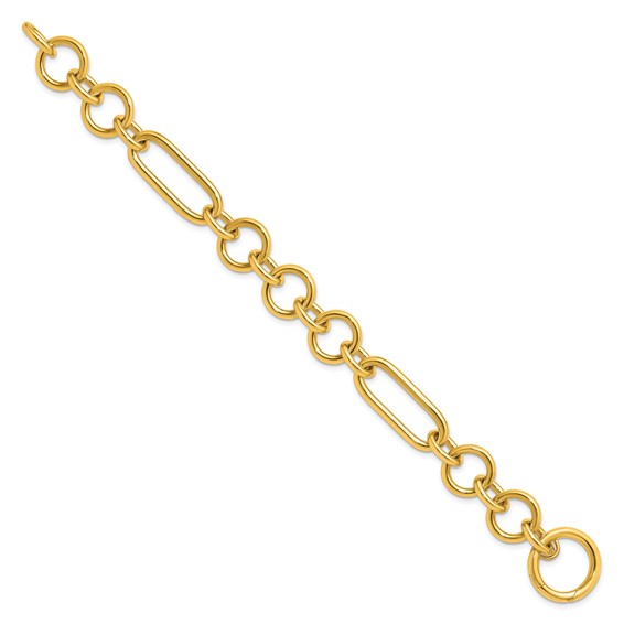 Herco 14K Polished Fancy Mixed Link 7.5 Inch Bracelet
