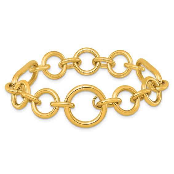 Herco 14K Polished Fancy Mixed Link 7.5 Inch Bracelet