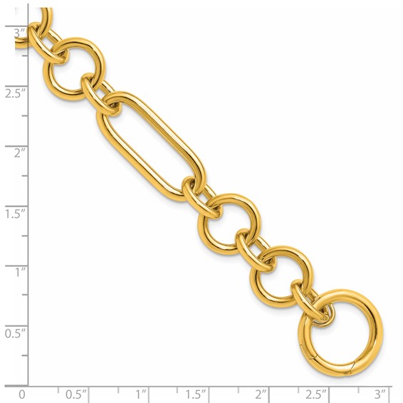Herco 14K Polished Fancy Mixed Link 7.5 Inch Bracelet