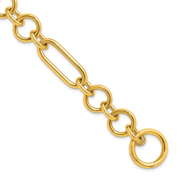Herco 14K Polished Fancy Mixed Link 7.5 Inch Bracelet