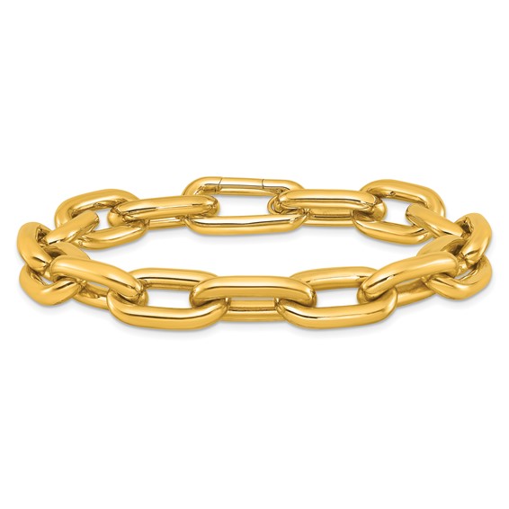 Herco 14K Polished 11.5mm Cable Link 8.75 Inch Bracelet