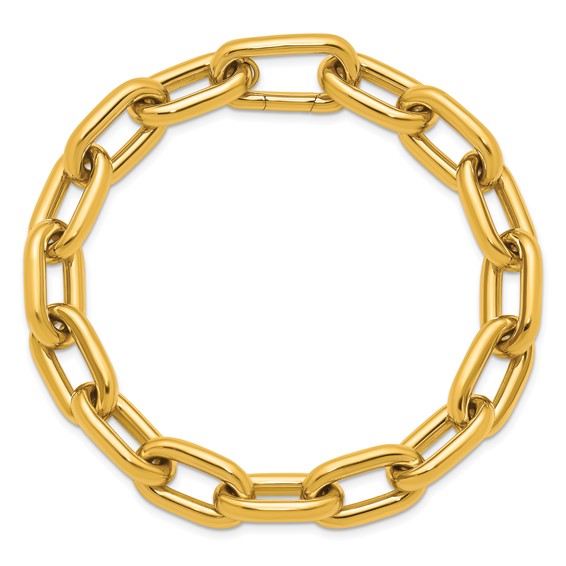 Herco 14K Polished 11.5mm Cable Link 8.75 Inch Bracelet