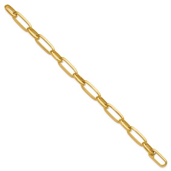 Herco 14K Polished 9.5mm Mixed Paperclip Link 8.25 Inch Bracelet