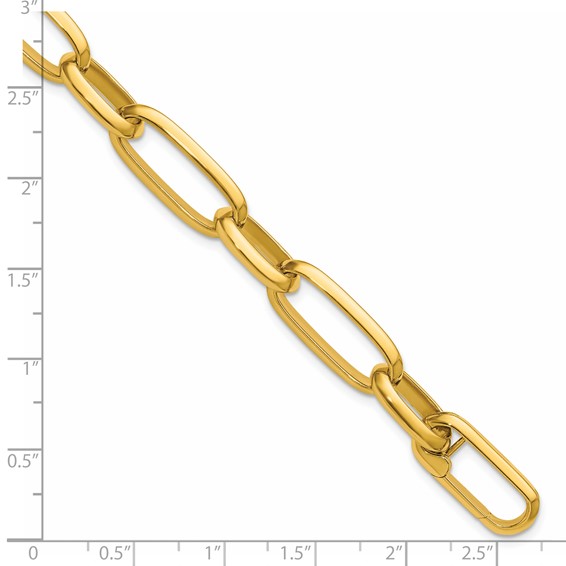 Herco 14K Polished 9.5mm Mixed Paperclip Link 8.25 Inch Bracelet