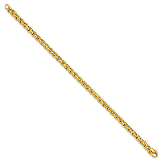 Herco 14K Polished Fancy 5mm Round Box 8 Inch Chain Bracelet