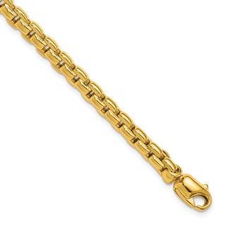 Herco 14K Polished Fancy 5mm Round Box 8 Inch Chain Bracelet