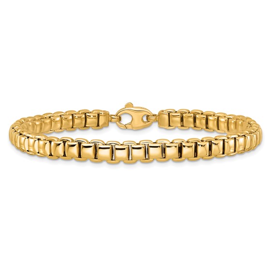 Herco 14K Polished 6.0mm Round Box 7.75 Inch Bracelet