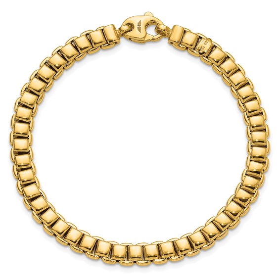 Herco 14K Polished 6.0mm Round Box 7.75 Inch Bracelet