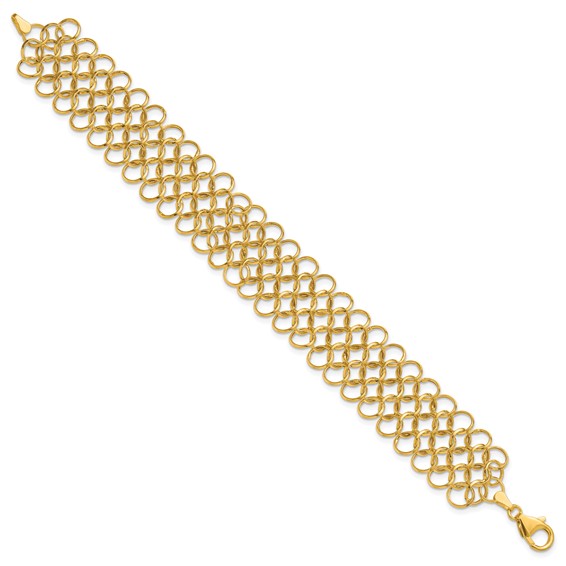 Herco 14K Polished Fancy Circle Link 7.5 Inch Bracelet