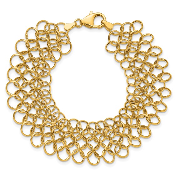 Herco 14K Polished Fancy Circle Link 7.5 Inch Bracelet