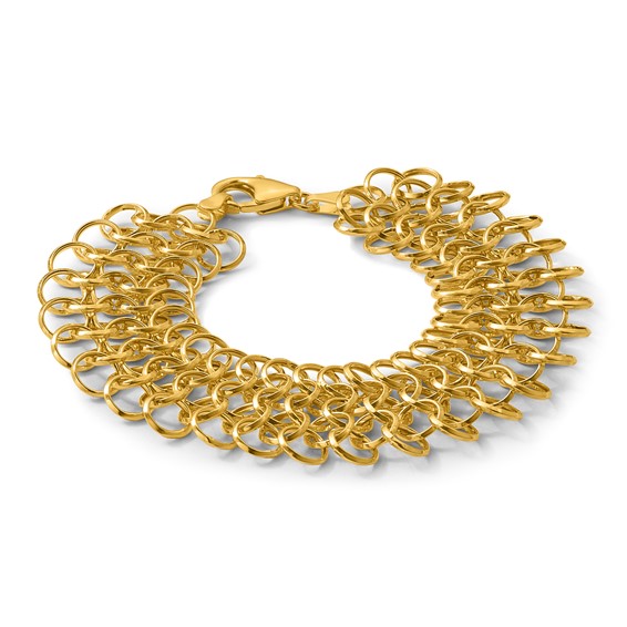 Herco 14K Polished Fancy Circle Link 7.5 Inch Bracelet