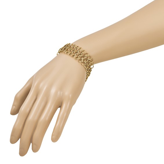 Herco 14K Polished Fancy Circle Link 7.5 Inch Bracelet