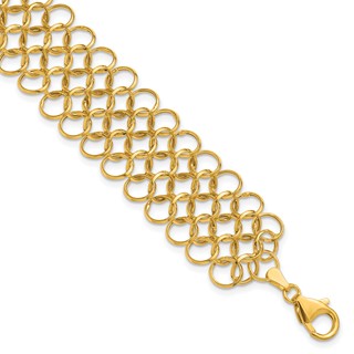 Herco 14K Polished Fancy Circle Link 7.5 Inch Bracelet