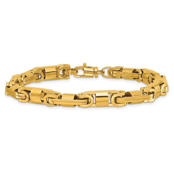Herco 14K Polished 6.75mm Fancy Byzantine Link 8.25 Inch Bracelet