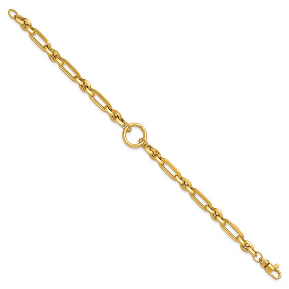 Herco 14K Polished Knife Edge Fancy Link 7.25 Inch Bracelet