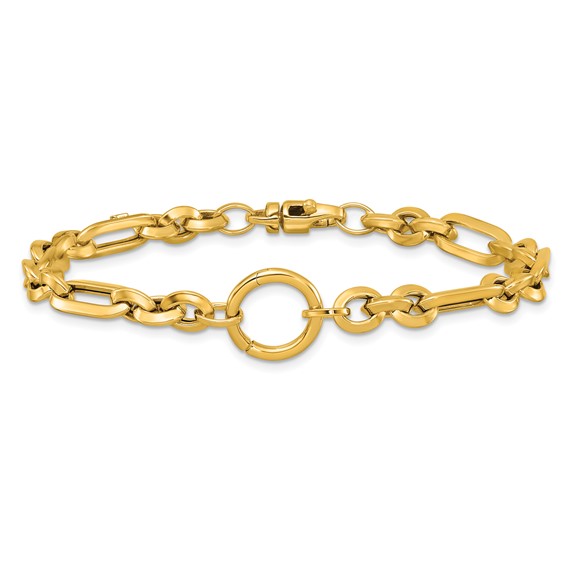 Herco 14K Polished Knife Edge Fancy Link 7.25 Inch Bracelet