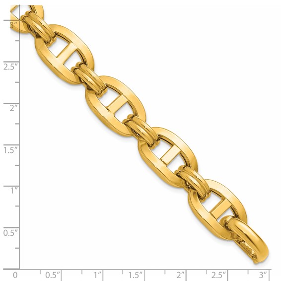 Herco 14K Polished 12.5mm Fancy Anchor Link 8 Inch Bracelet