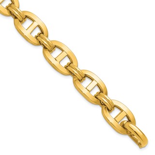 Herco 14K Polished 12.5mm Fancy Anchor Link 8 Inch Bracelet