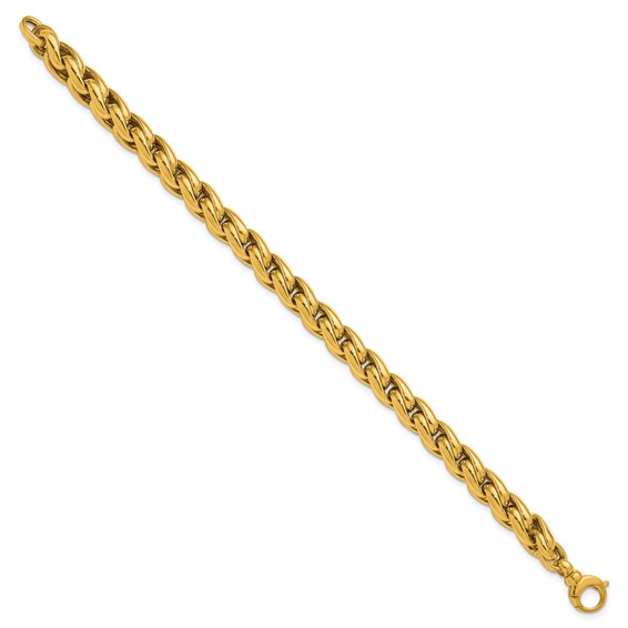 Herco 14K Polished 7.3mm Fancy Link 7.25 Inch Bracelet