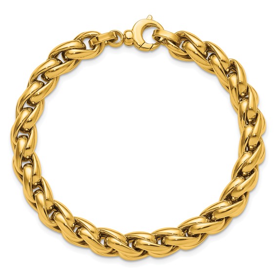 Herco 14K Polished 7.3mm Fancy Link 7.25 Inch Bracelet