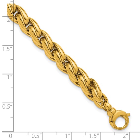 Herco 14K Polished 7.3mm Fancy Link 7.25 Inch Bracelet