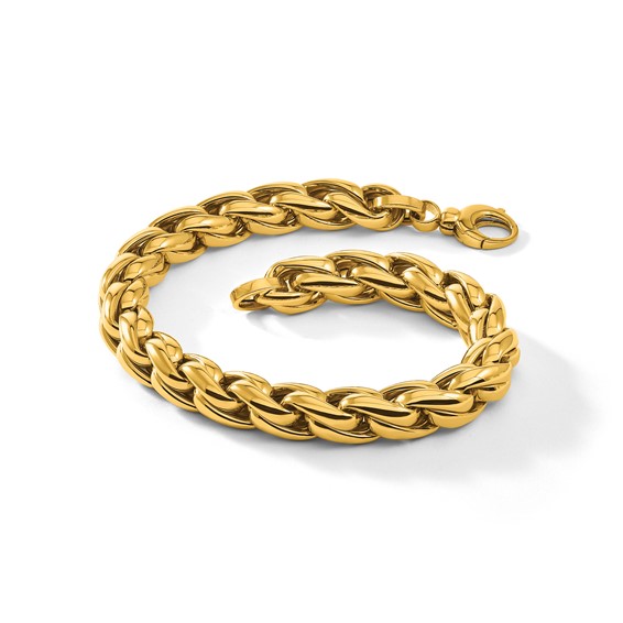 Herco 14K Polished 7.3mm Fancy Link 7.25 Inch Bracelet
