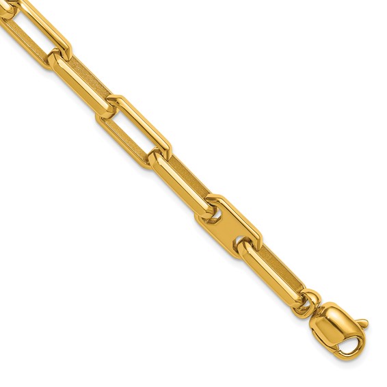 Herco 14K Polished 7.25mm Flat Edge Elongated Link 8.5 Inch Bracelet