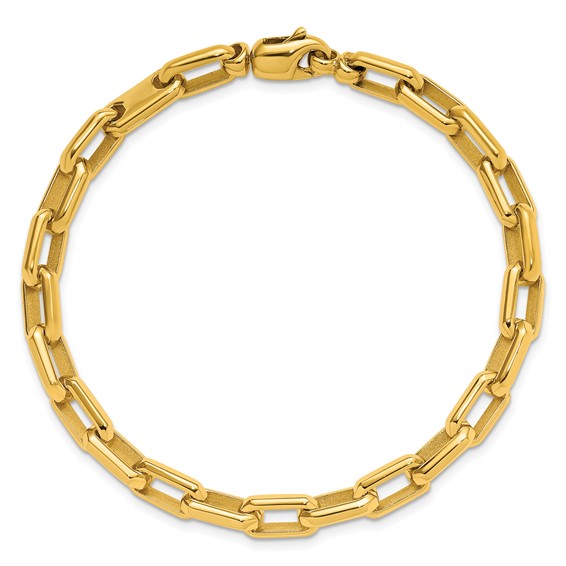 Herco 14K Polished 6.0mm Flat Edge Elongated Link 8.25 Inch Bracelet