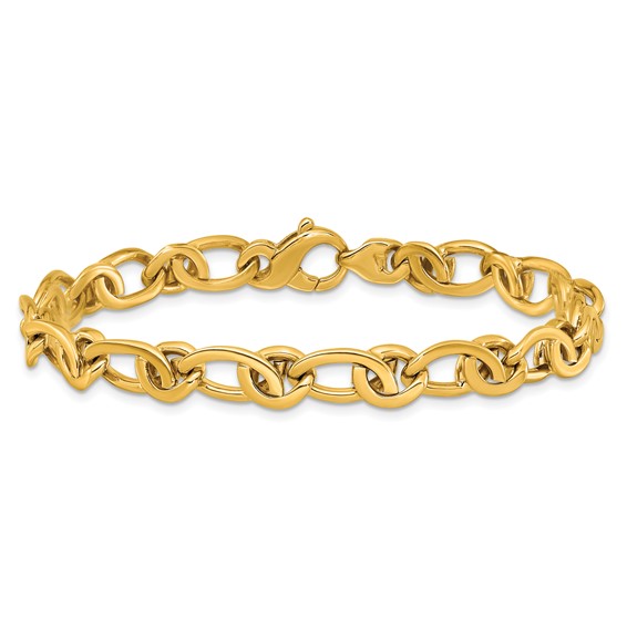 Herco 14K Polished 7.5mm Fancy Link 8.25 Inch Bracelet